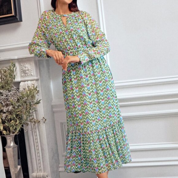 Roller Rabbit Olivia Ikat Chifon Women’s maxi dress size XS. New - Picture 8 of 12